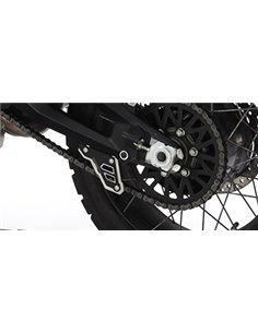 Protector de cadena inferior inox cepillado / negro texturado CROSSPRO DUCATI DESERTX 2022-2024