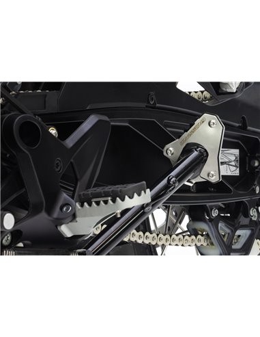 Extension de caballete inox cepillado / negro CROSSPRO KTM 690 790 HUSQVARNA NORDEN 701 901 20-25 GAS GAS ES SM 700 22-24
