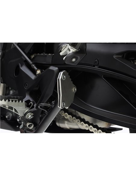 Extension de caballete inox cepillado / negro CROSSPRO KTM 690 790 HUSQVARNA NORDEN 701 901 20-25 GAS GAS ES SM 700 22-24