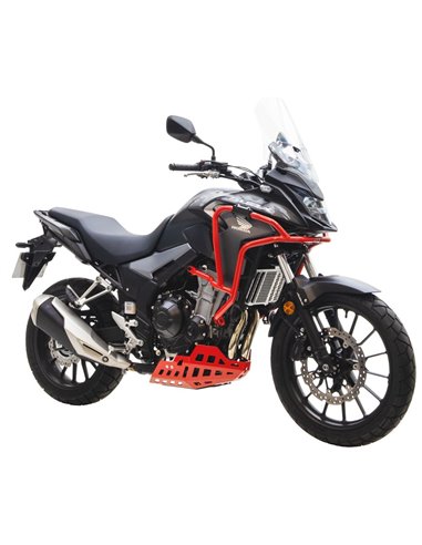 Defensas laterales y de motor trail aluminio negro texturado CROSSPRO HONDA CB 500 X 19-23