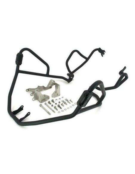 Defensas laterales y de motor trail aluminio negro texturado CROSSPRO Honda CRF 1000 AFRICA TWIN Y ADVENTURE SPORT 16-19