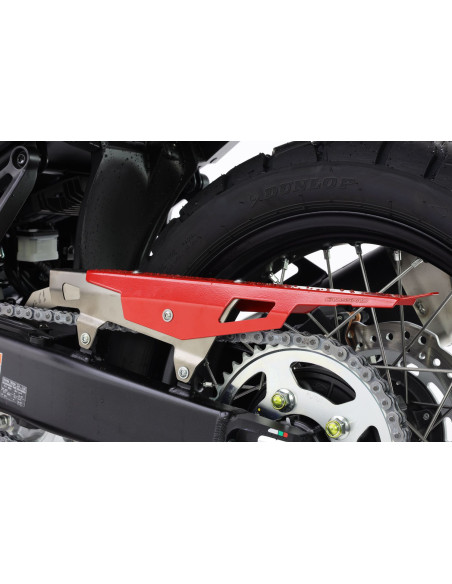 Protector de cadena inox cepillado / negro texturado CROSSPRO HONDA Transalp 750 2023