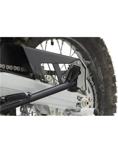 Extension de caballete inox cepillado / negro texturado CROSSPRO HONDA crf 300 Rally 2023