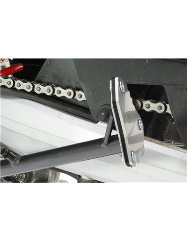 Extension de caballete inox cepillado / negro texturado CROSSPRO HONDA crf 300 Rally 2023