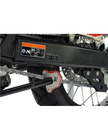 Extension de caballete inox cepillado / negro CROSSPRO HONDA Transalp 750 2023