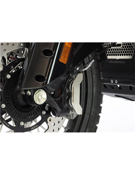 Protector pinza de freno delantera inox cepillado CROSSPRO KTM 890 Adventure 2023 HUSQVARNA NORDEN 901 Expedition 2023