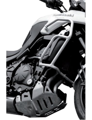 Protector de carter trail aluminio negro texturado CROSSPRO KAWASAKI KLE 650 VERSYS 2007/2010 -2014