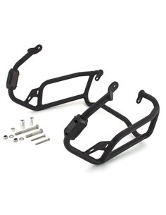 Defensas laterales y de motor trail aluminio negro texturado Crosspro KAWASAKI KLE 650 VERSYS 2010 -2014