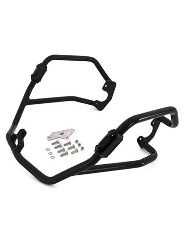 Defensas laterales y de motor trail aluminio negro texturado CROSSPRO KAWASAKI KLE 650 VERSYS 2015-2021