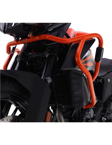 Defensas laterales y de motor trail aluminio naranja CROSSPRO KTM 250 Adventure 21-22 390 Adventure 20-22
