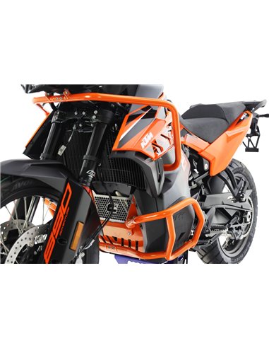 Defensas laterales y de motor trail aluminio naranja CROSSPRO KTM 790 y 890 Adventure 19-22