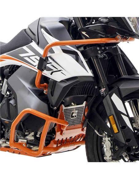 Defensas laterales y de motor trail aluminio naranja CROSSPRO KTM 790 y 890 Adventure 19-22