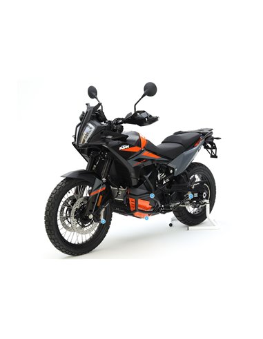 Defensas laterales y de motor trail aluminio naranja CROSSPRO KTM 890 Adventure 2023
