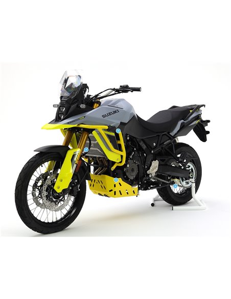 Defensas laterales y de motor trail aluminio amarillo CROSSPRO SUZUKI V-STROM 800 2023