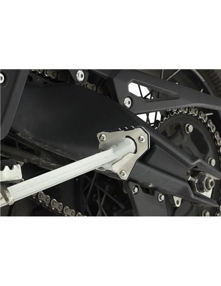 Extension de caballete inox cepillado / negro texturado CROSSPRO TRIUMPH TIGER 900 21-22