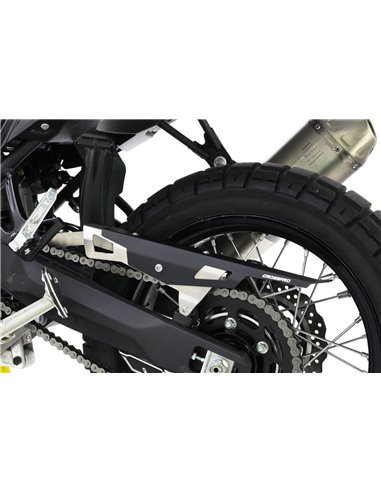 Protector de cadena inox cepillado / negro texturado CROSSPRO YAMAHA XTZ Ténéré 700 20-23