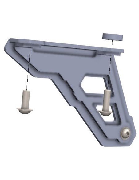 Protector de cadena inferior inox cepillado / negro texturado CROSSPRO YAMAHA XTZ Ténéré 700  20-23