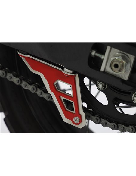Protector de cadena inferior inox cepillado / negro texturado CROSSPRO YAMAHA XTZ Ténéré 700  20-23