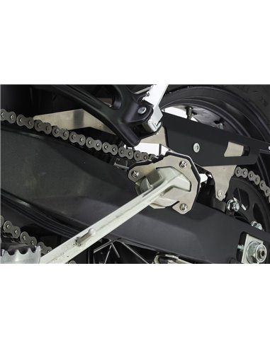 Extension de caballete inox cepillado / negro texturado CROSSPRO YAMAHA XTZ Ténéré 700 20-23