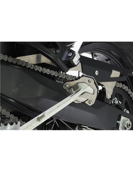 Extension de caballete inox cepillado / negro texturado CROSSPRO YAMAHA XTZ Ténéré 700 20-23