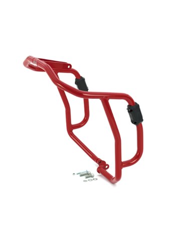 Defensas laterales y de motor trail aluminio rojas CROSSPRO AJP PR7 650 Adventure 17-24