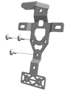 Soporte de matricula negro texturado CROSSPRO DUCATI DESERTX 2022-2024