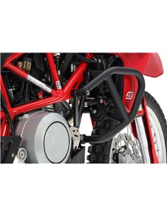 Defensas laterales y de motor trail aluminio negro texturaro CROSSPRO GASGAS ES SM 700 22-24 KTM 690 19-25 HUSQVARNA 701 22-25