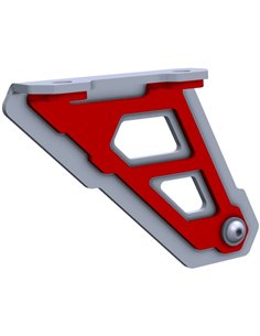 Protector de cadena inferior inox cepillado / rojo CROSSPRO HONDA CRF 1000 Africa Twin 16-19