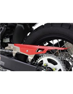 Protector de cadena inox cepillado / rojo CROSSPRO HONDA Transalp 750 2023