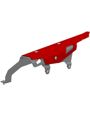 Protector de cadena inox cepillado / rojo CROSSPRO HONDA Transalp 750 2023