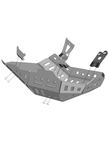 Protector de carter trail aluminio pulido CROSSPRO HONDA NC 750X 21-23 (doble embrague)