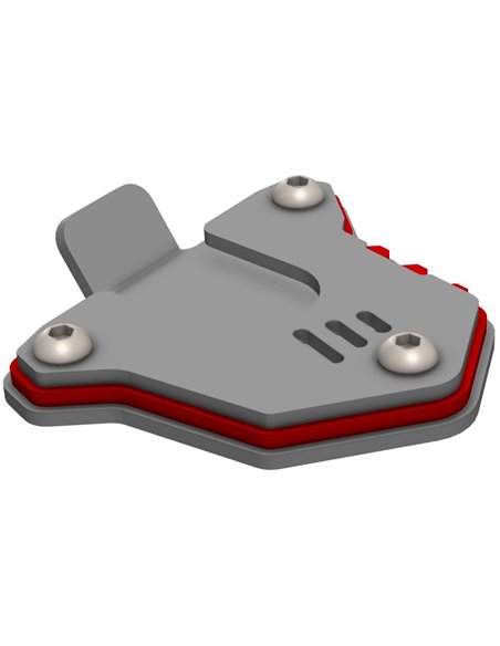 Extension de caballete inox cepillado / rojo CROSSPRO HONDA Transalp 750 2023