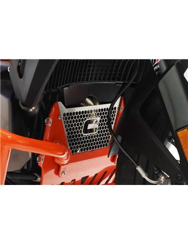 Protector colector de escape aluminio naranja Crosspro HUSQVARNA Norden 901 2022 KTM 790 Adventure 19-22 Adventure 890 21-23