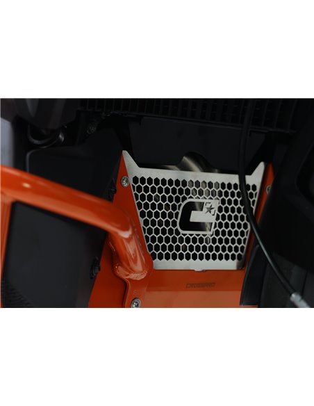 Protector colector de escape aluminio naranja Crosspro HUSQVARNA Norden 901 2022 KTM 790 Adventure 19-22 Adventure 890 21-23