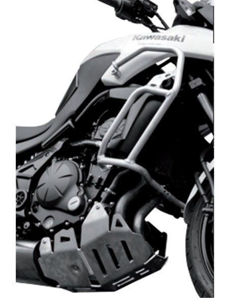 Defensas laterales y de motor trail aluminio pulido Crosspro KAWASAKI KLE 650 VERSYS 2010 -2014