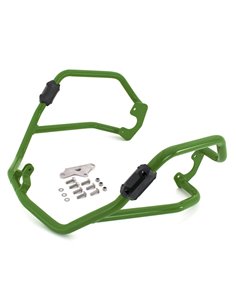 Defensas laterales y de motor trail aluminio verde CROSSPRO KAWASAKI KLE 650 VERSYS 2015-2021