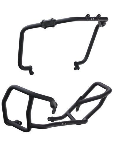 Defensas laterales y de motor trail aluminio negro texturado CROSSPRO KTM 790 y 890 Adventure 19-22