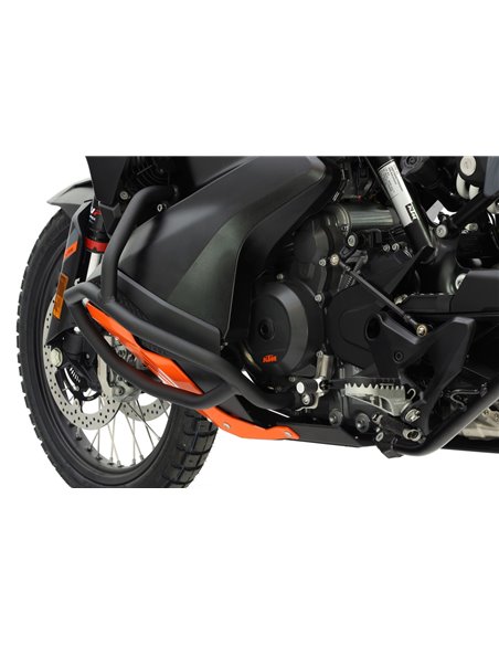 Defensas laterales y de motor trail aluminio negro texturado CROSSPRO KTM 890 Adventure 2023