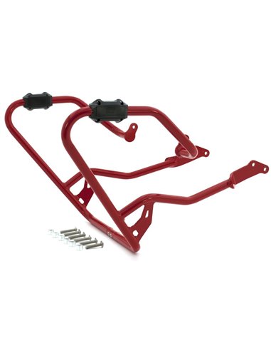 Defensas laterales y de motor trail aluminio rojo CROSSPRO SUZUKI DL 650 V-STROM 2012-2016