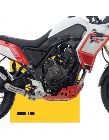 Defensas laterales y de motor trail aluminio rojo CROSSPRO Yamaha XTZ 700 TÉNÉRÉ 20-23
