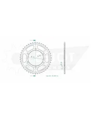 CORONA TRASERA ESTÁNDAR 525 ESJOT 50-29037-43