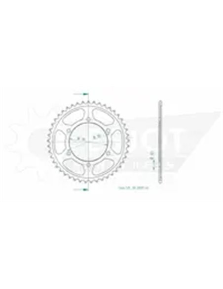 CORONA TRASERA ESTÁNDAR 525 ESJOT 50-29037-45