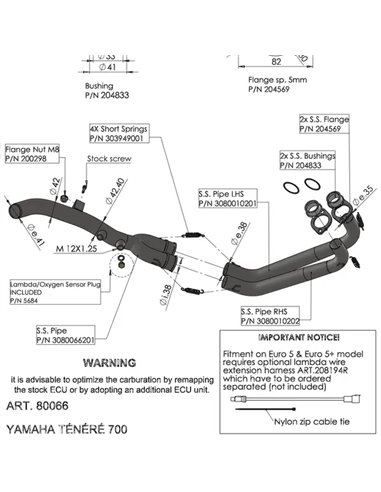 TUBOS COLECTORES DE 4 TIEMPOS LEOVINCE 80066
