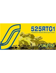 Cadena de moto con retenes 525 Rtg1 Works Tripleguard SUNSTAR SPROCKETS SS525RTG1-118G