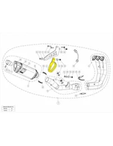 Abrazadera de escape AKRAPOVIC P-MCCAP15