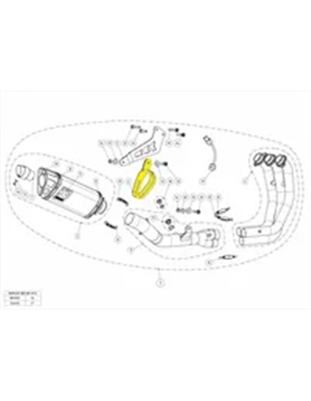 Abrazadera de escape AKRAPOVIC P-MCCAP15