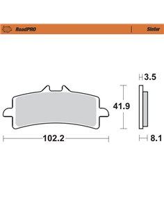 Pastilla de freno sinterizada RoadPRO MOTO-MASTER 407001