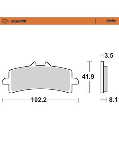 Pastilla de freno sinterizada RoadPRO MOTO-MASTER 407001
