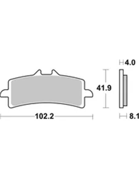 Pastillas de freno sinterizadas dobles DS Racing SBS 901DS-2