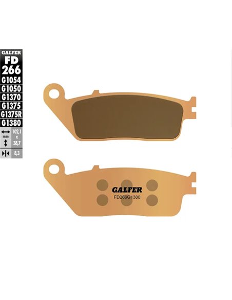 Pastillas de freno sinterizadas HH GALFER FD266G1380